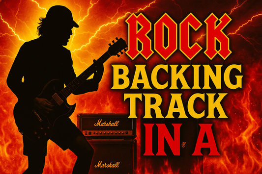 Rock backing track en A